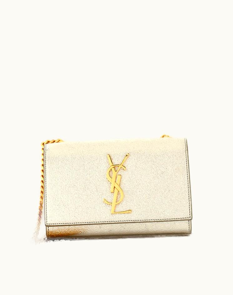 Saint Laurent Saint Laurent Classic Monogram Crossbody Bag Glitter Leather Small