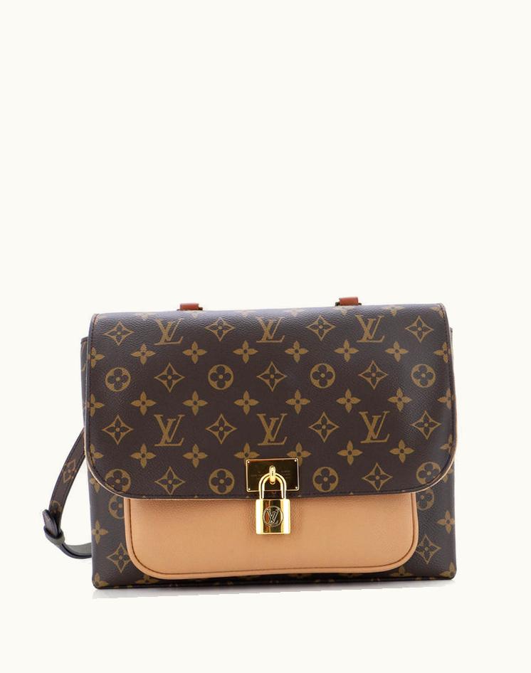 Louis Vuitton Louis Vuitton Marignan Monogram Canvas and Leather Handbag Brown