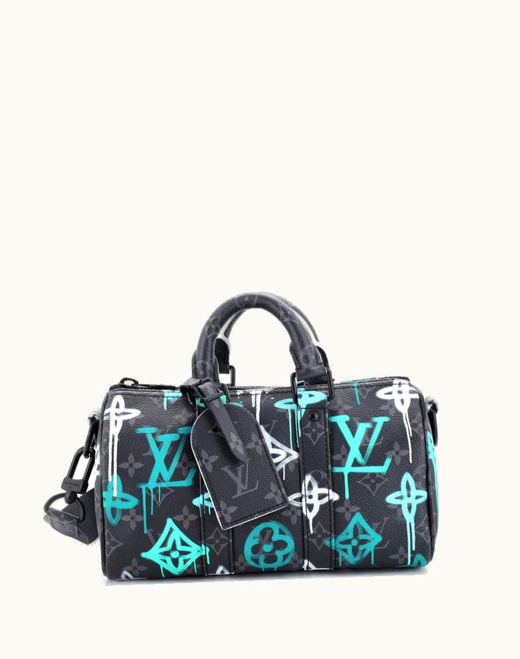 Louis Vuitton Louis Vuitton Keepall Bandouliere Bag Graffiti Monogram Eclipse Canvas 25