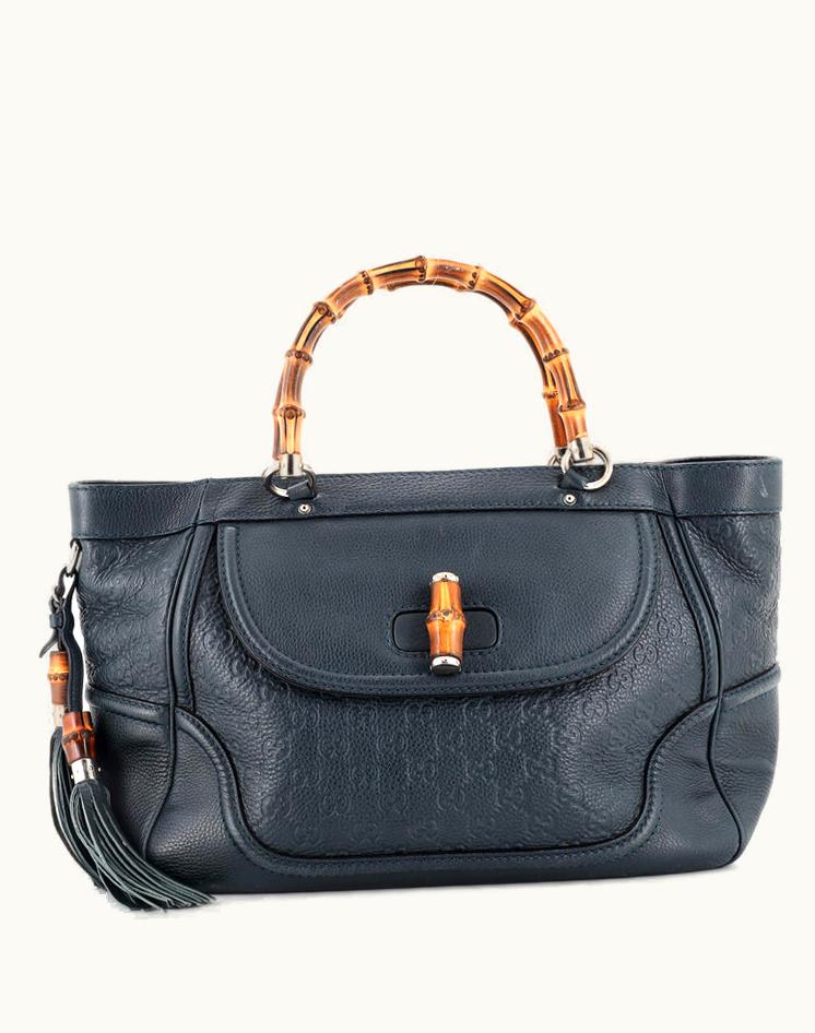 Gucci Gucci New Bamboo Tote Guccissima Leather Medium