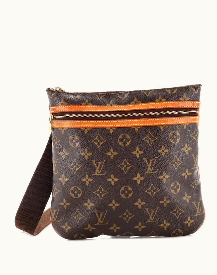 Louis Vuitton Louis Vuitton Bosphore Pochette Monogram Canvas Coated Brown Gold