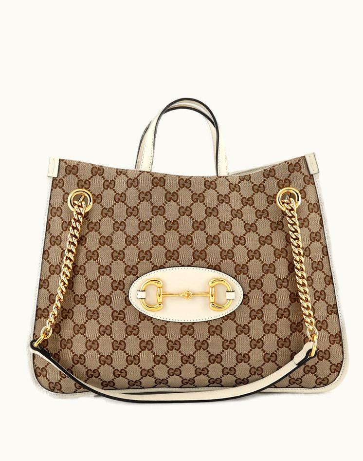 Gucci Gucci Horsebit 1955 Chain Tote GG Canvas Medium