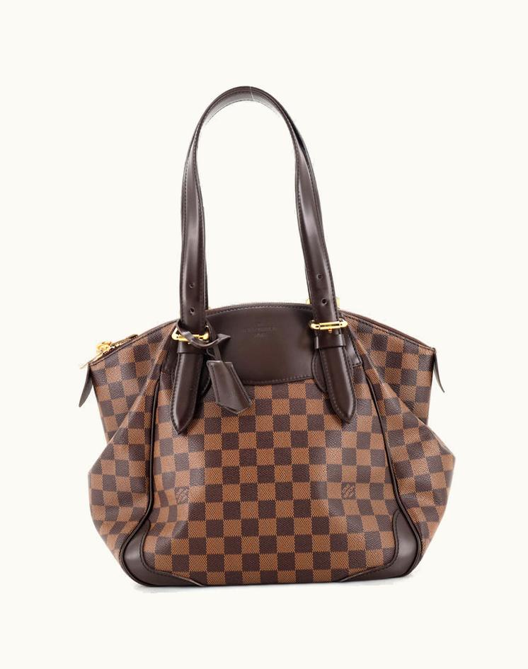 Louis Vuitton Louis Vuitton Verona Handbag Damier MM Coated Canvas Brown