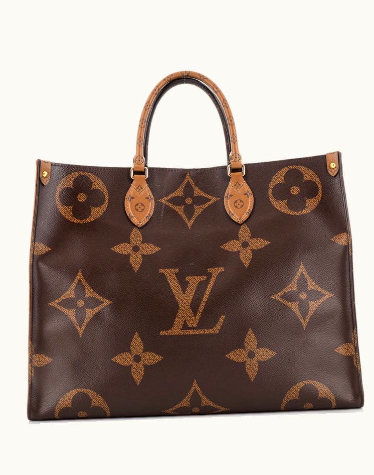 Louis Vuitton Louis Vuitton Reverse Monogram Giant GM OnTheGo Tote Brown