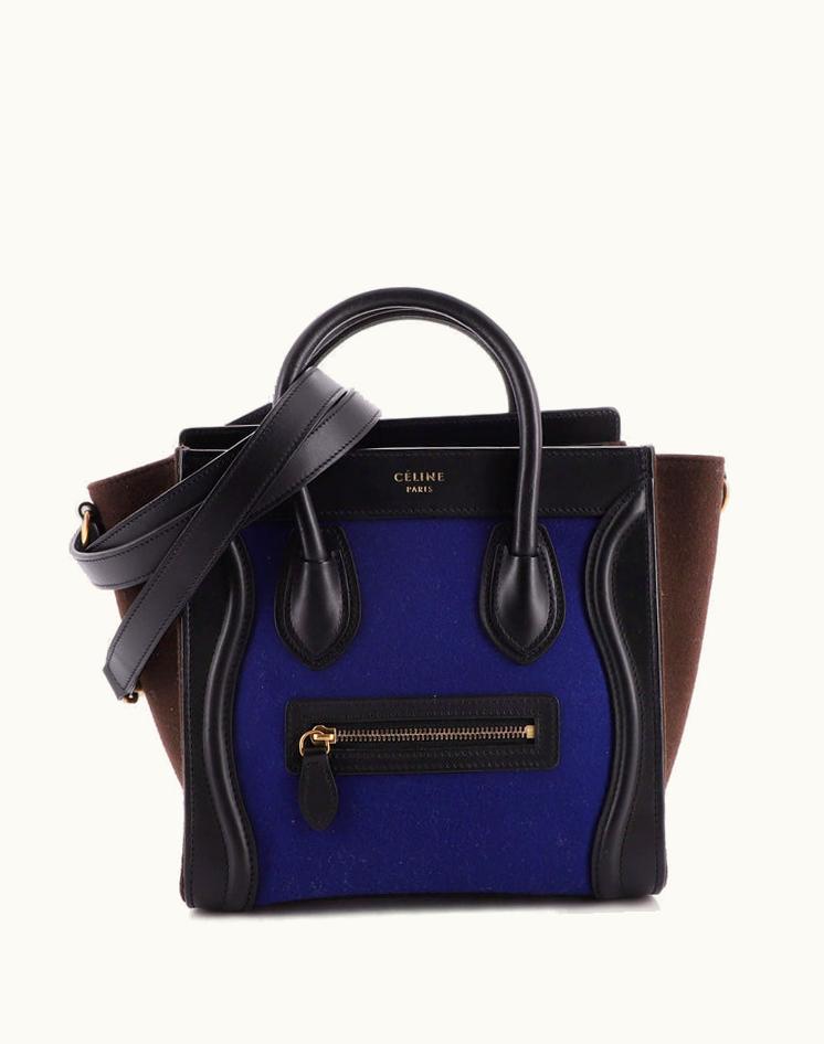 Celine Celine Tricolor Luggage Bag Felt Nano
