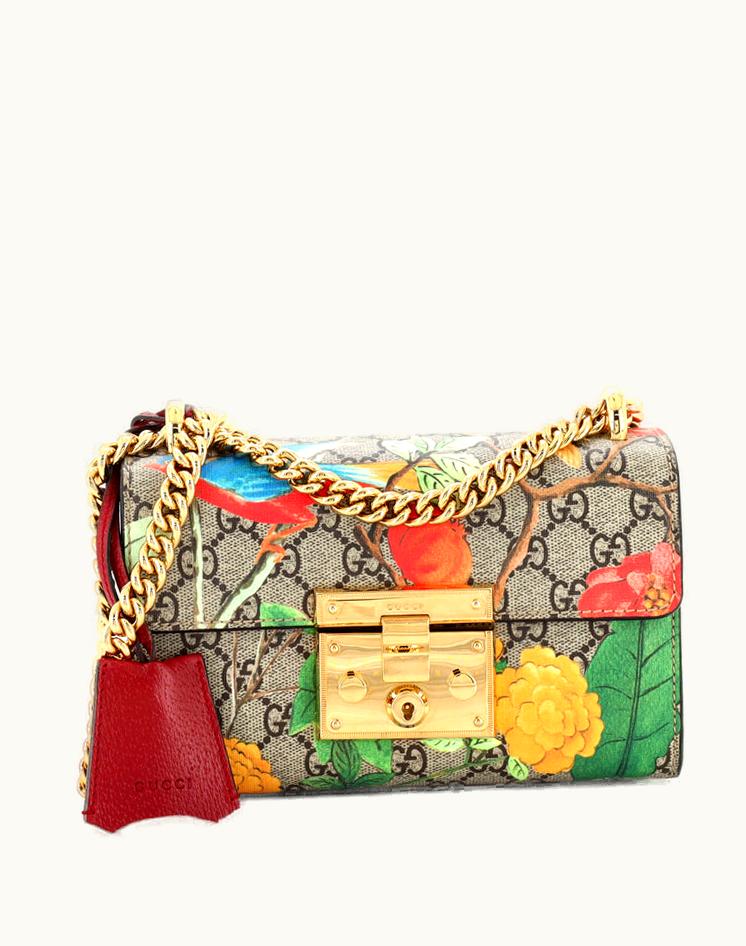 Gucci Gucci Padlock Shoulder Bag Tian Print GG Coated Canvas Small