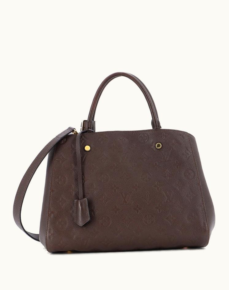 Louis Vuitton Louis Vuitton Montaigne Handbag Monogram Empreinte Leather MM in Brown