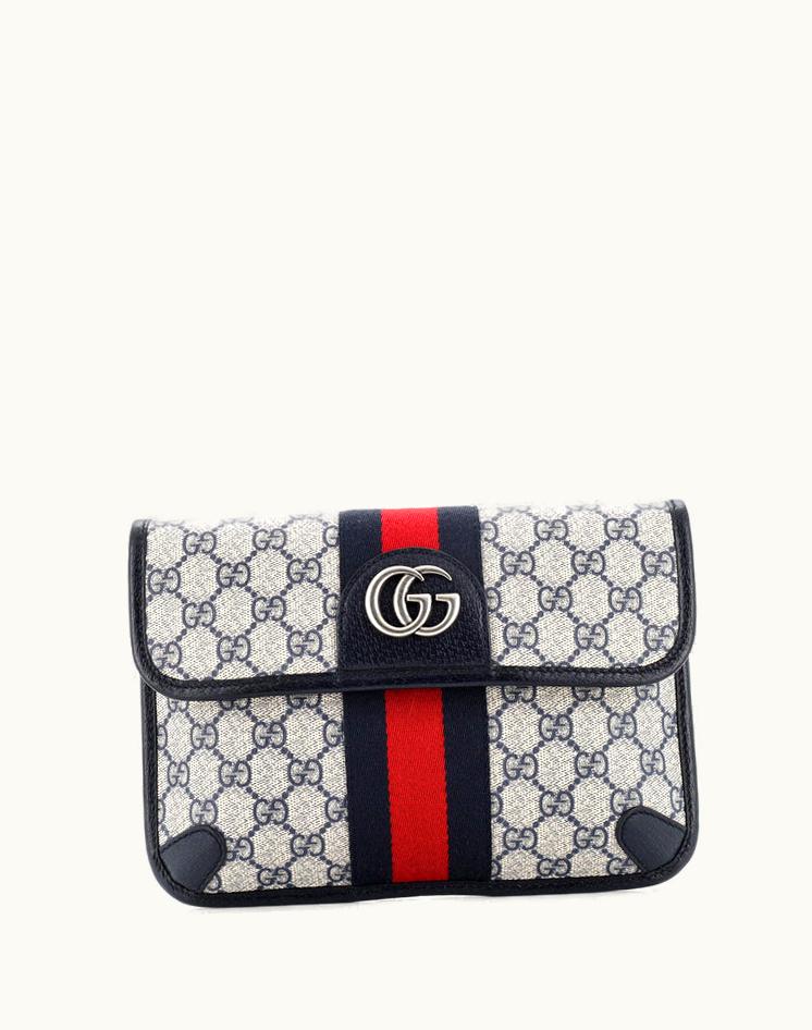 Gucci Gucci Ophidia Flap Belt Bag GG Coated Canvas