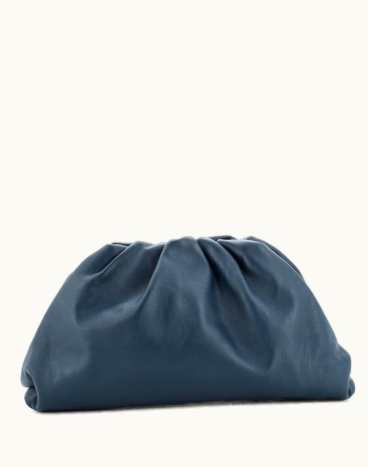 Bottega Veneta Bottega Veneta The Pouch Leather Clutch Blue