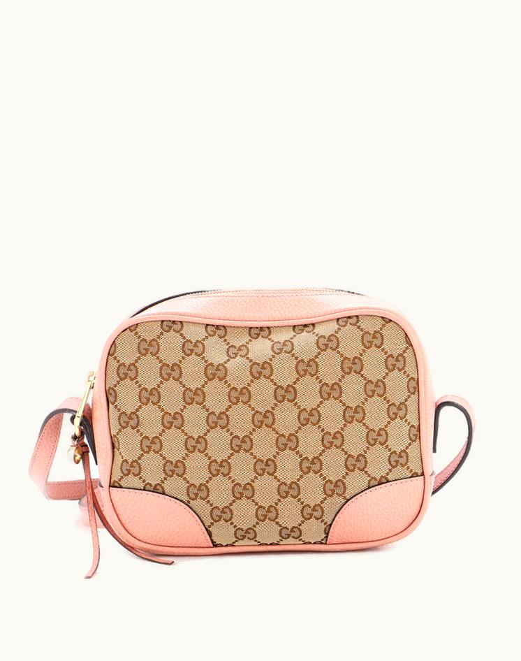 Gucci Gucci Bree Disco Crossbody Bag GG Canvas Mini Brown/Pink