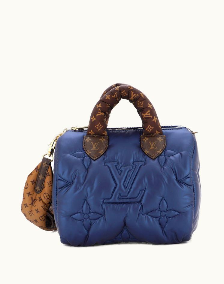 Louis Vuitton Louis Vuitton Speedy Bandouliere Bag Monogram Quilted Econyl Nylon 25 Blue