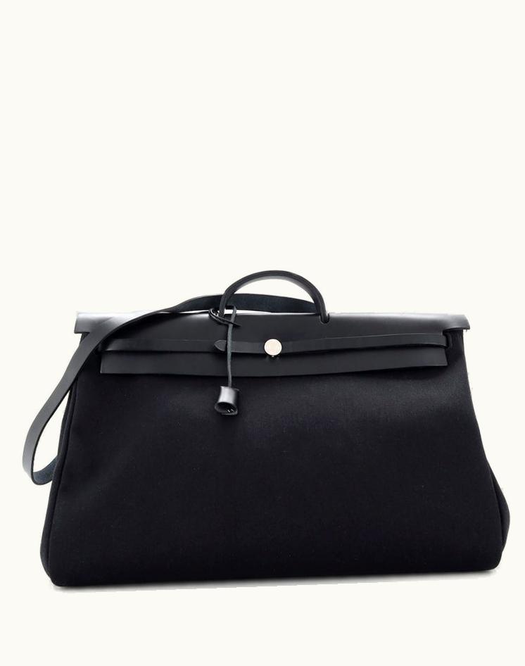 Hermès Hermès Herbag Zip Leather And Toile 50