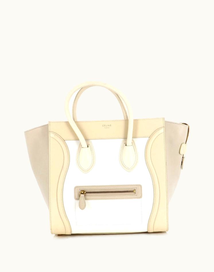 Celine Celine Luggage Bag Smooth Leather Mini Neutral Aged Gold