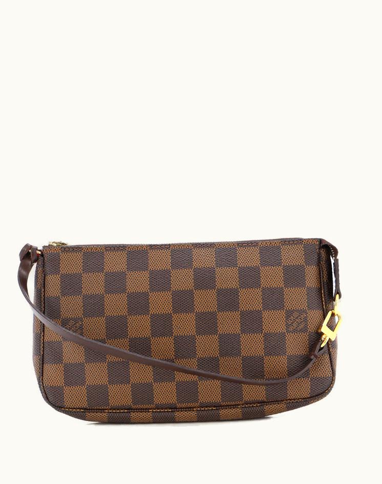 Louis Vuitton Louis Vuitton Pochette Accessoires Damier Coated Canvas Brown Gold