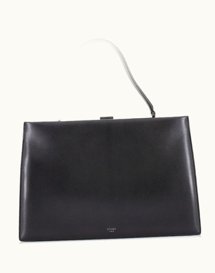 Celine Celine Clasp Top Handle Bag Leather Medium