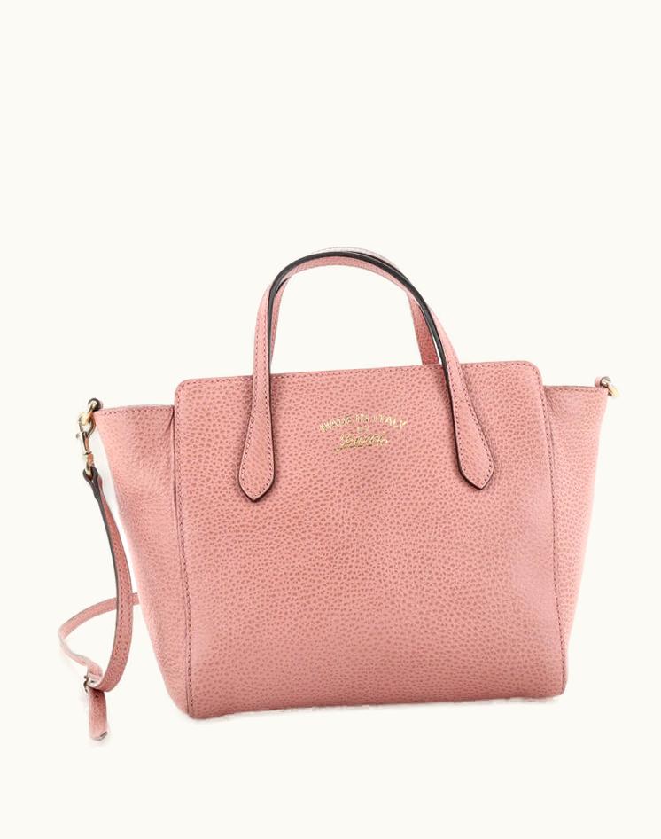 Gucci Gucci Swing Tote Leather Mini Pink Luxe Bag