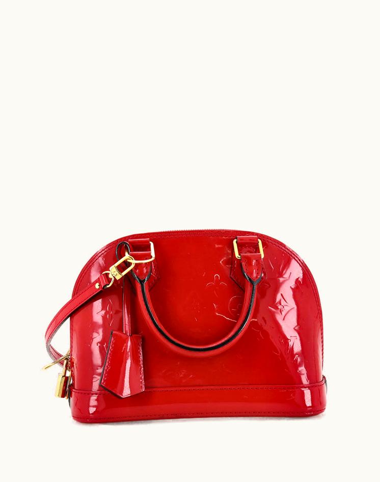 Louis Vuitton Louis Vuitton Alma Handbag Monogram Vernis BB Patent Leather Red