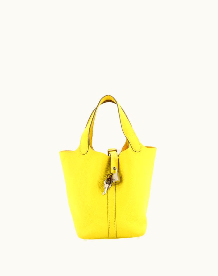 Hermès Hermès Clemence Picotin Lock Bag PM Yellow
