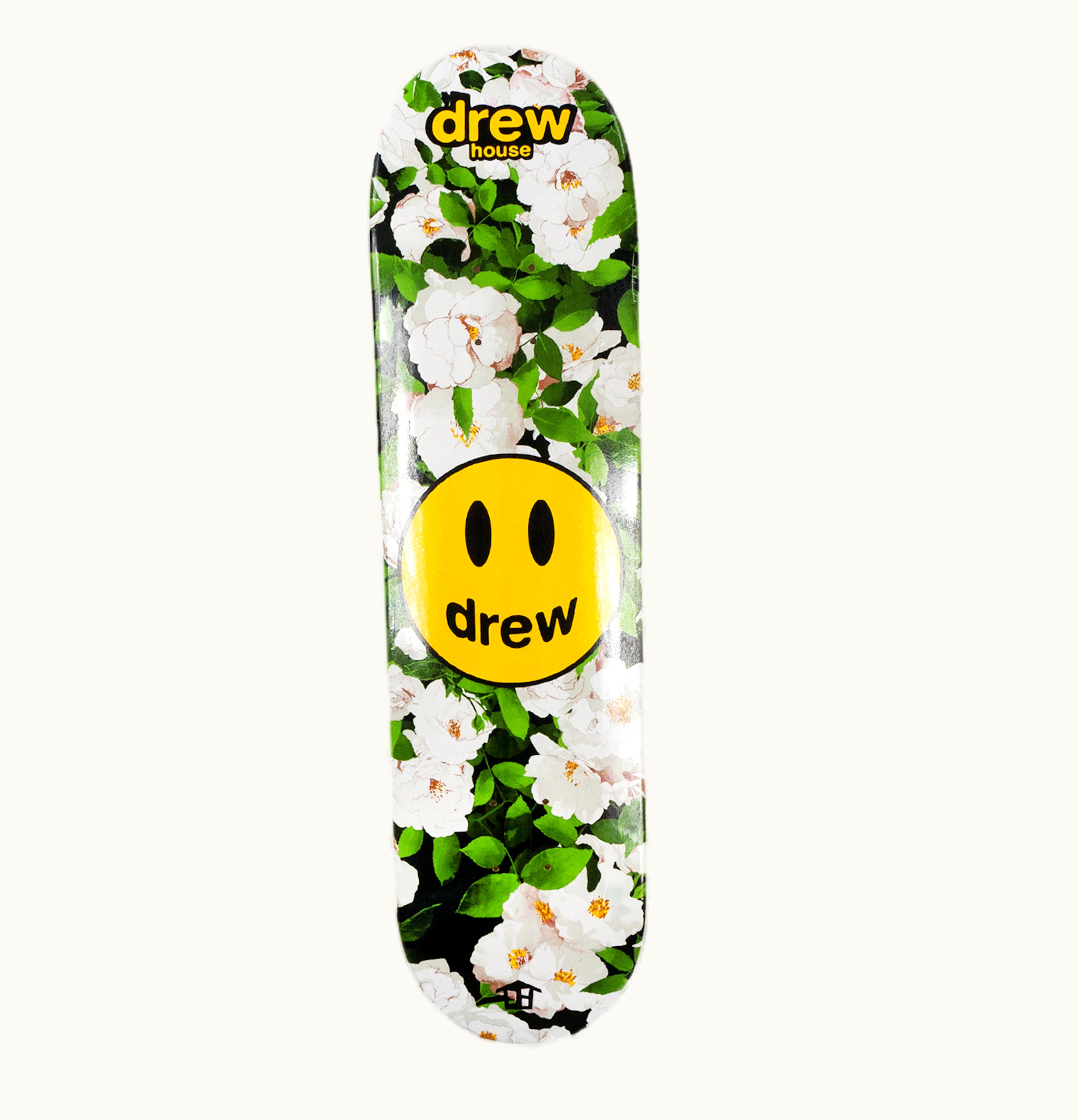 drew house drew house White Flowers Skate Deck White Green