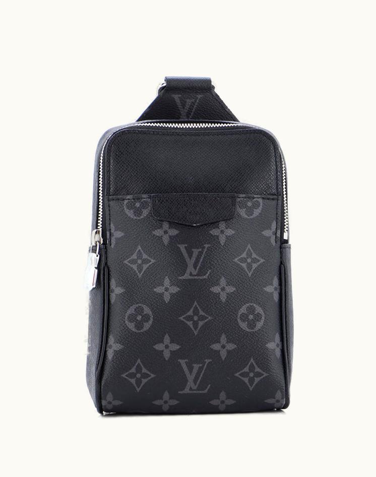 Louis Vuitton Louis Vuitton Outdoor Slingbag Monogram Taigarama Canvas Leather Crossbody Black Gun Metal