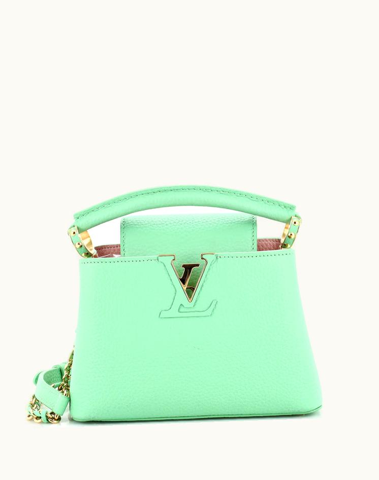 Louis Vuitton Louis Vuitton Braided Chain Capucines Bag Taurillon Leather Mini