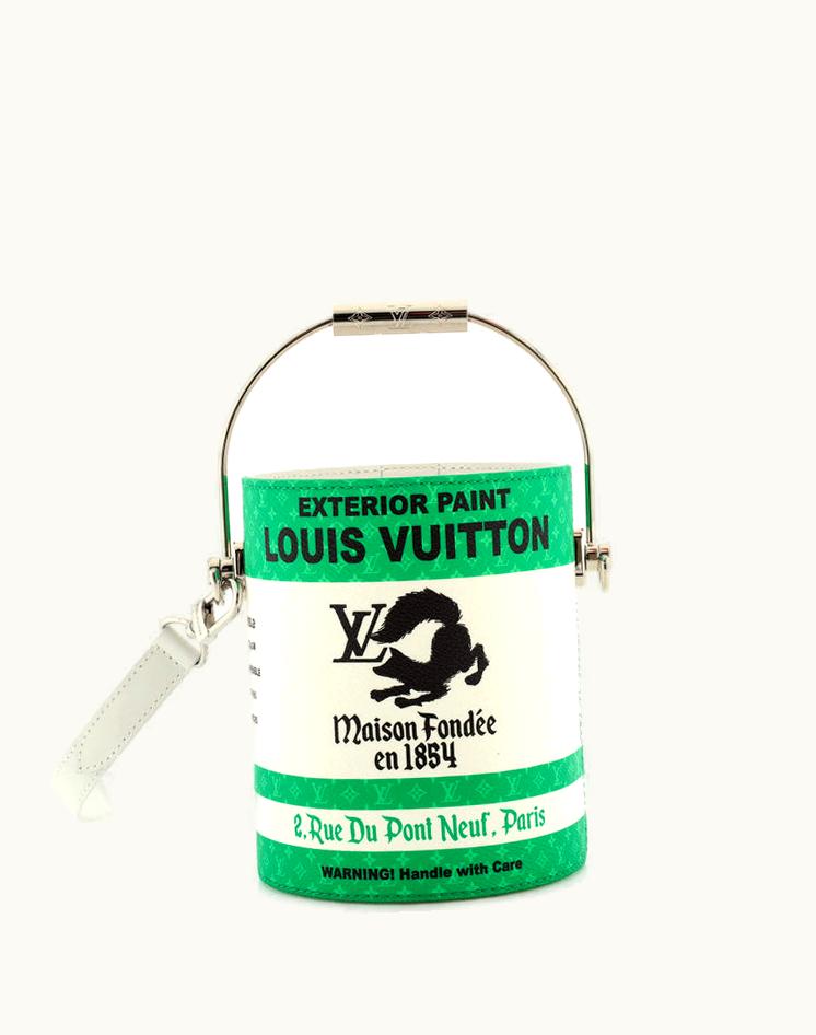 Louis Vuitton Louis Vuitton Lv Paint Can Bag Monogram Canvas And Leather Green & White