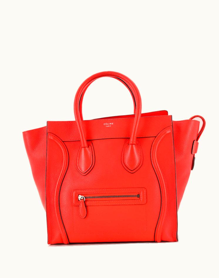 Celine Celine Luggage Bag Grainy Leather Mini Orange Luxe