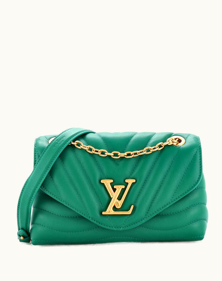 Louis Vuitton Louis Vuitton New Wave Chain Bag NM Quilted Leather MM Green Aged Gold