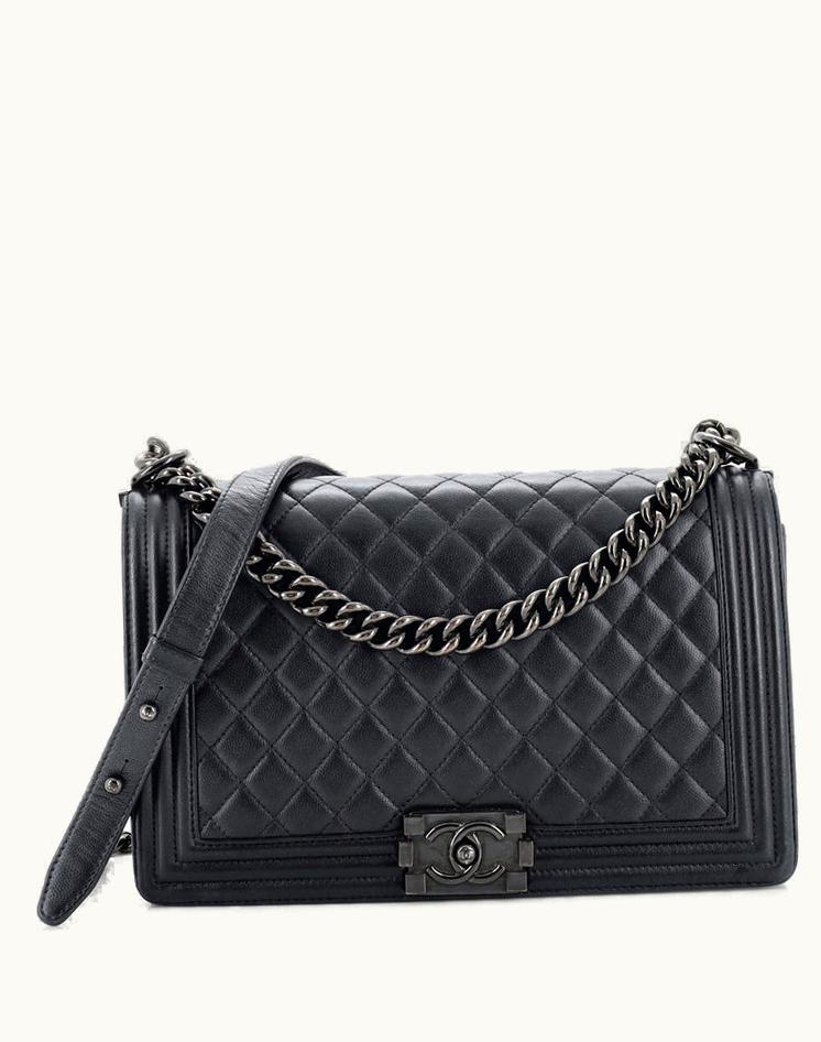 Chanel Chanel So Black Boy Flap Bag Quilted Caviar New Medium