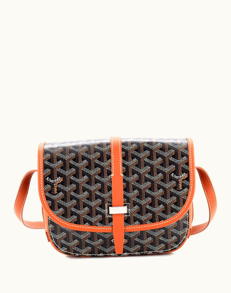 Goyard Goyard Belvedere II Messenger Bag Coated Canvas PM Black Silver Yellow