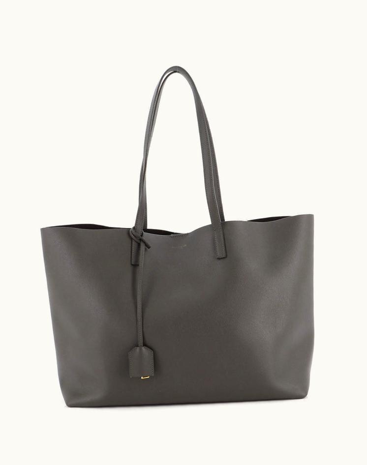 Saint Laurent Saint Laurent Shopper Tote Leather Large Green Luxe Tote