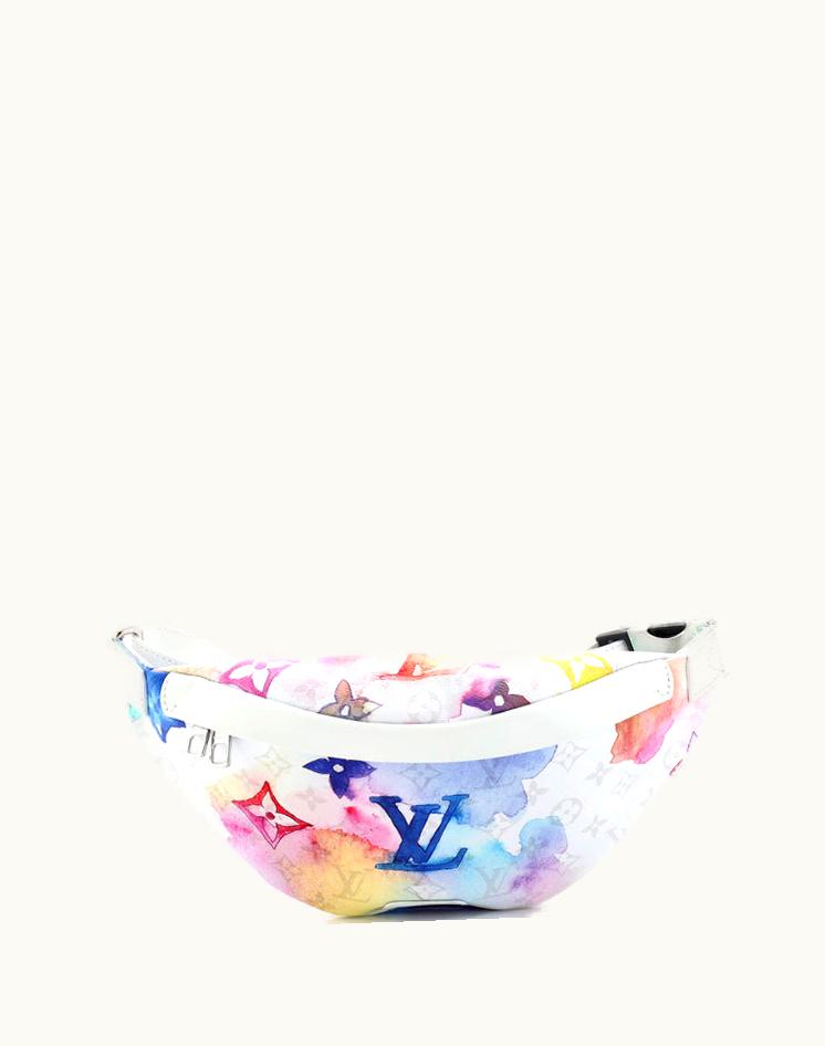 Louis Vuitton Louis Vuitton Discovery Bumbag Limited Edition Monogram Watercolor Canvas PM Multicolor White Blue Silver