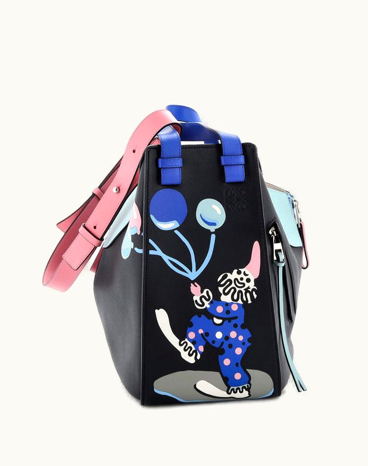 Loewe Loewe Paula'S Ibiza Hammock Bag Printed Leather Medium