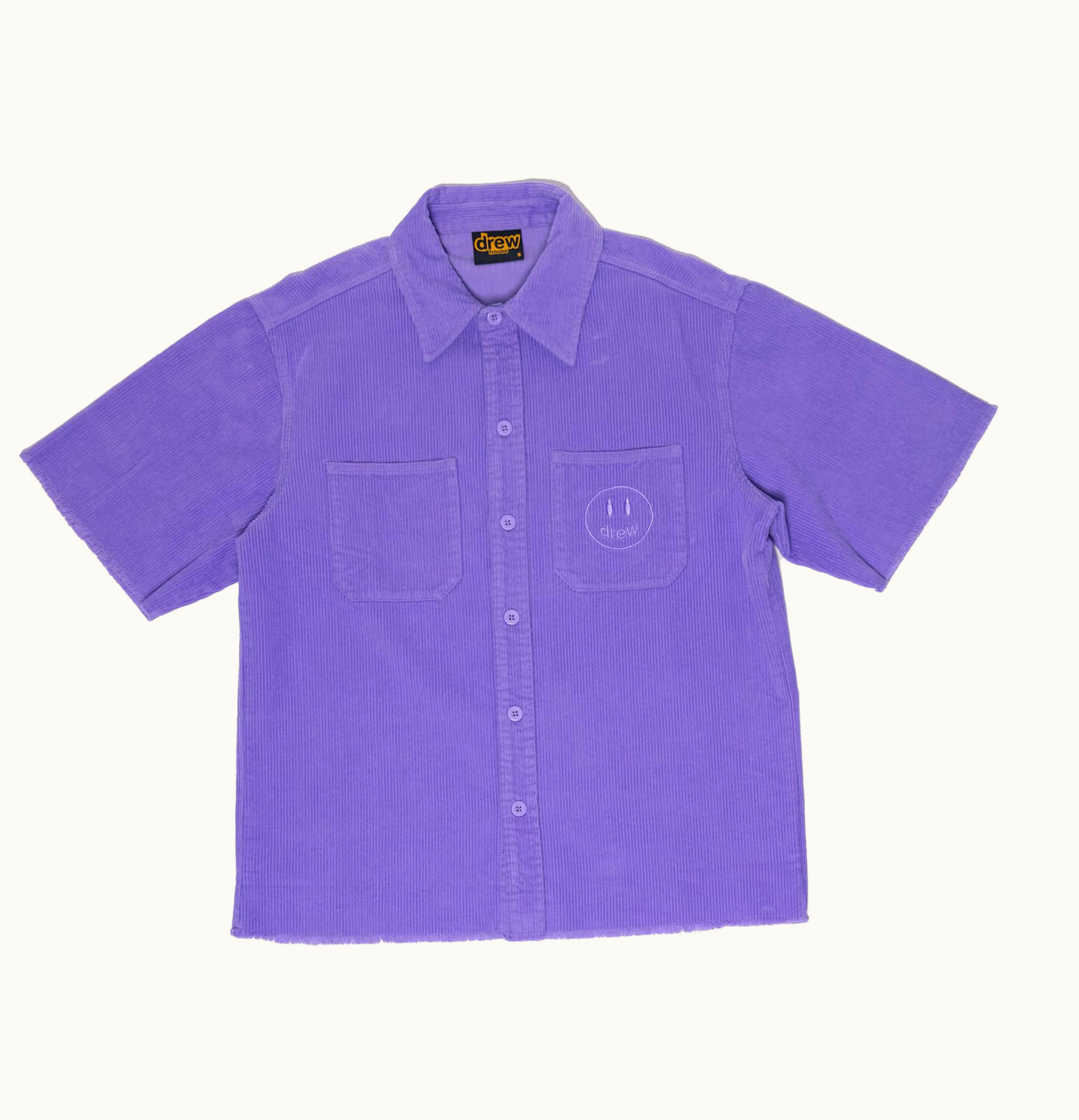 drew house drew house corduroy ss shirt lavender