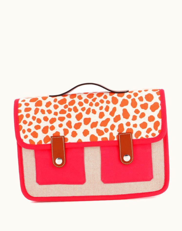 Hermès Hermès School Bag Printed Toile Canvas Palladium