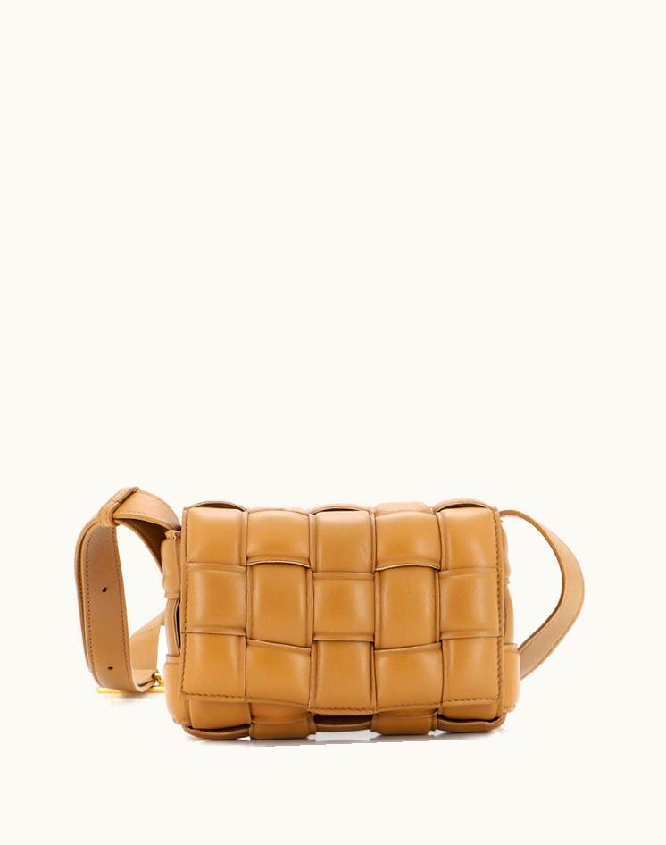Bottega Veneta Bottega Veneta Cassette Crossbody Bag Padded Maxi Intrecciato Leather Small in Brown