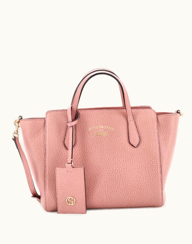 Gucci Gucci Swing Tote Leather Mini Pink Luxe Kit