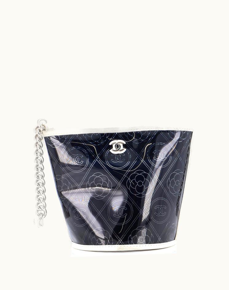 Chanel Chanel Camellia Coco Bucket Bag Printed Pvc Small