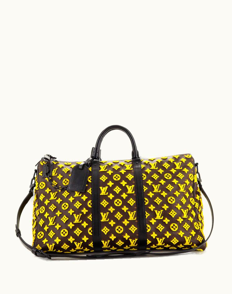 Louis Vuitton Louis Vuitton Keepall Triangle Bandouliere Bag Monogram Tuffetage Canvas 50