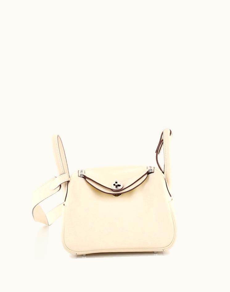 Hermès Hermès Lindy Bag Verso Swift Mini Leather Neutral Yellow Palladium