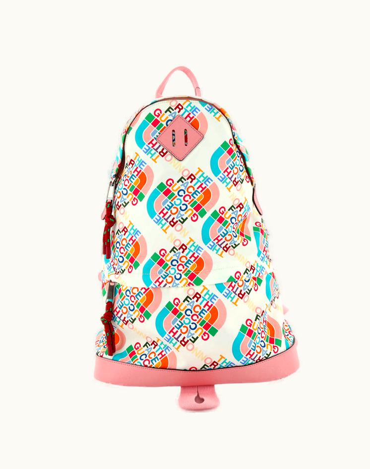Gucci Gucci X The North Face Zip Backpack Printed Nylon Medium