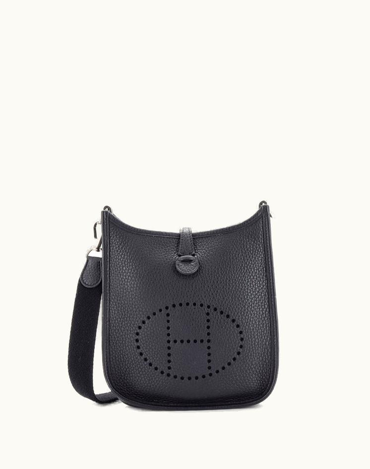 Hermès Hermès Evelyne Bag Gen III Clemence TPM Leather Black Palladium