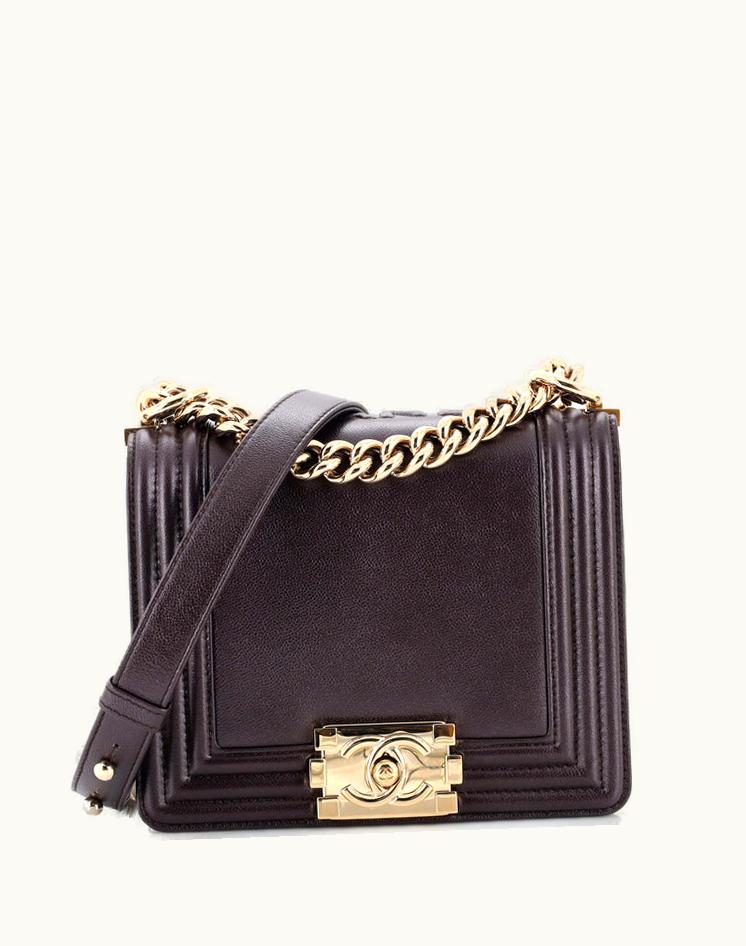 Chanel Chanel Reverso Square Boy Flap Bag Caviar Small