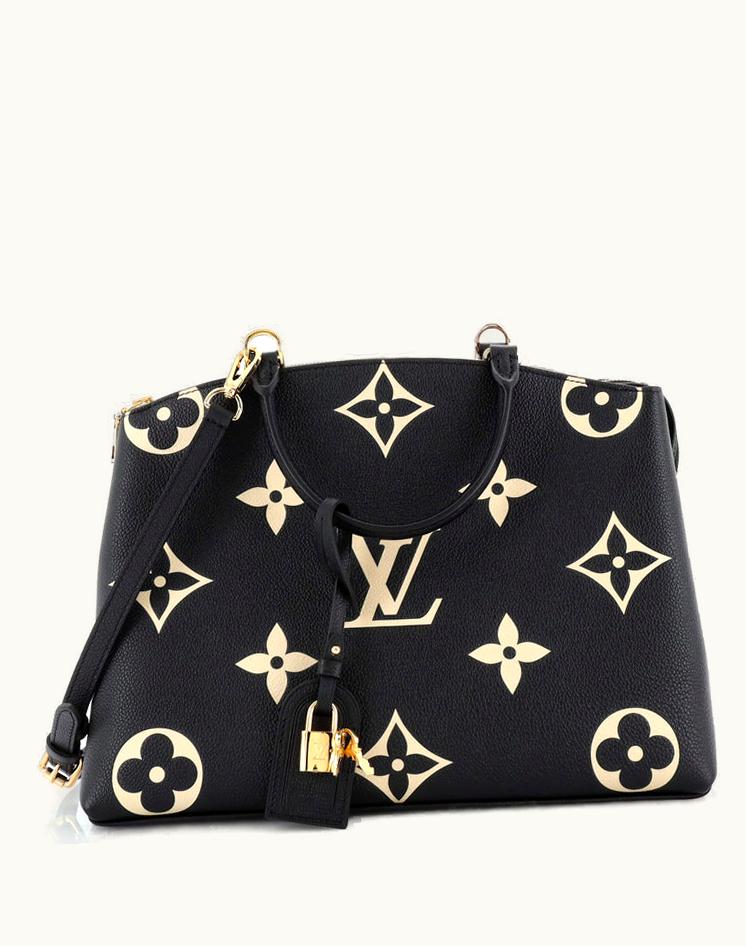 Louis Vuitton Louis Vuitton Grand Palais Handbag Bicolor Monogram Empreinte Giant Black Leather Gold Hardware