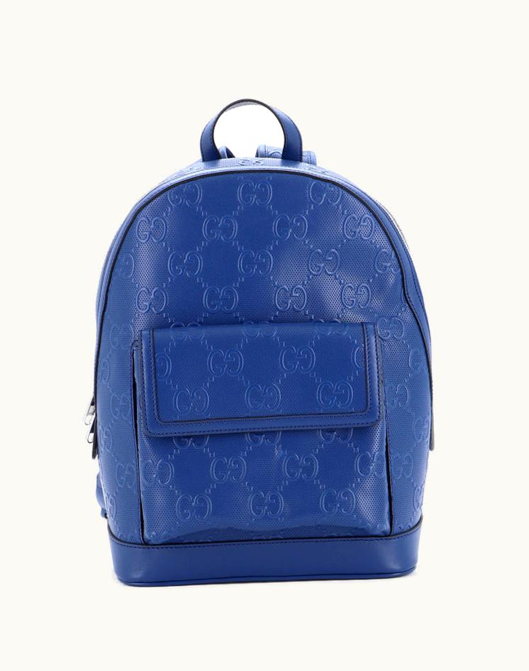 Gucci Gucci Pocket Backpack GG Embossed Perforated Leather Large