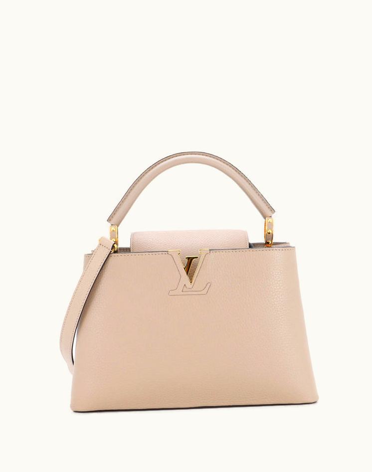 Louis Vuitton Louis Vuitton Capucines Bag Leather PM Neutral Brown Gold