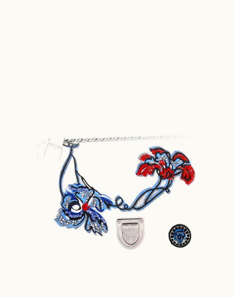 Dior Diorama Flap Bag Patch Embellished Leather Medium