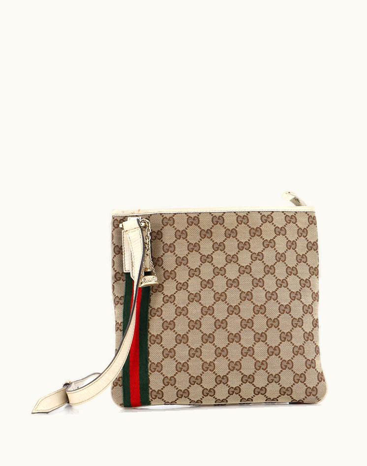 Gucci Gucci Jolicoeur Messenger Bag GG Canvas Brown