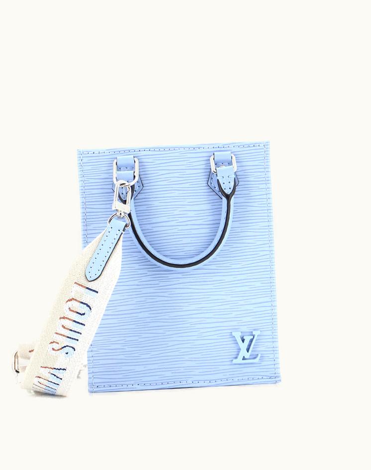 Louis Vuitton Louis Vuitton Petit Sac Plat Bag Epi Leather With Logo Jacquard Strap