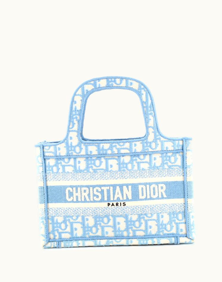 Dior Christian Dior Book Tote Oblique Canvas Mini Blue